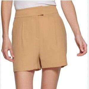 DKNY NWT Women's Size 6 Khaki Tan The Essex High Waist Dress Shorts